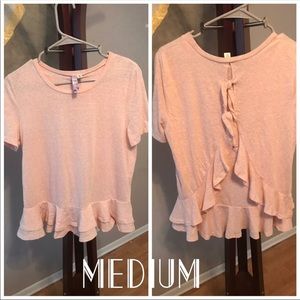 Ruffle Pink Top